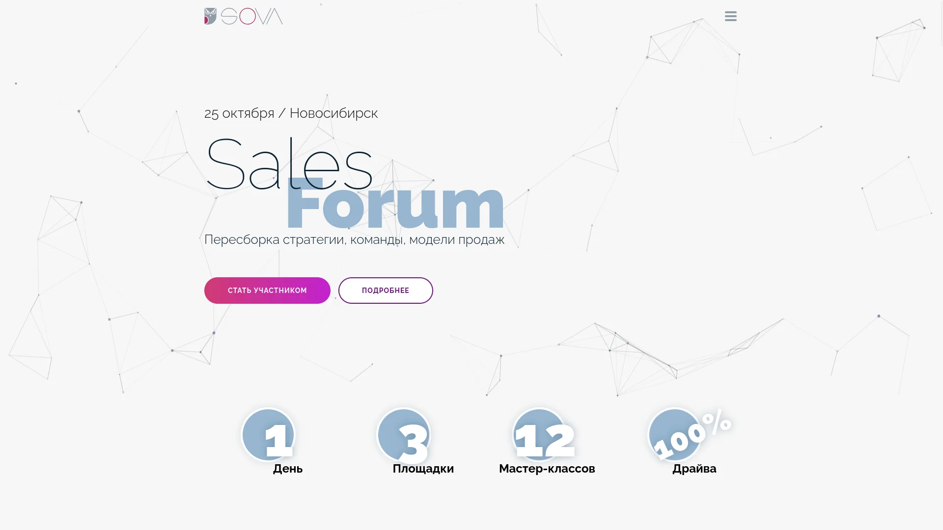 Проект Лендинг бизнес-форума Sales Forum 2022